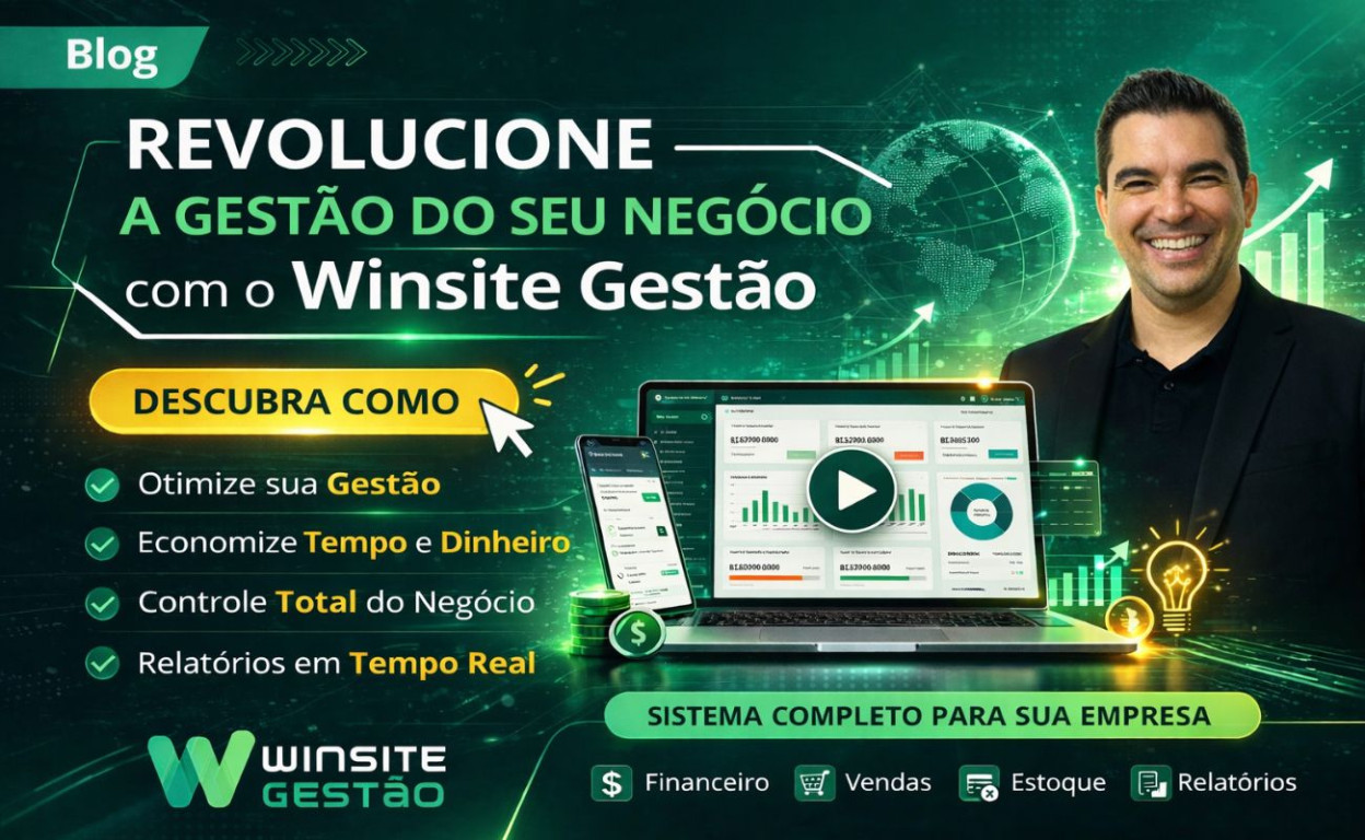 Capa Sistema de Gestão Empresarial (ERP): Organize sua Empresa com o Winsite Gestão 🚀