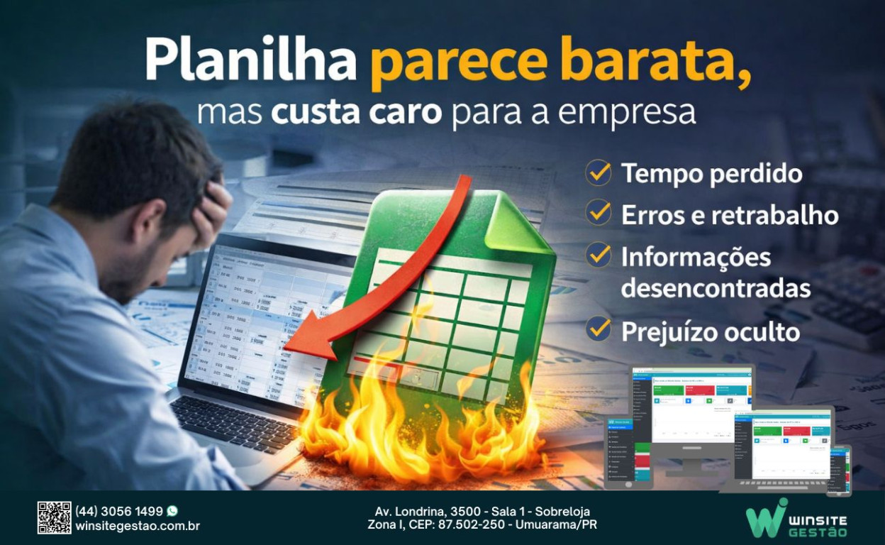 Imagem Planilha parece barata, mas custa caro para a empresa