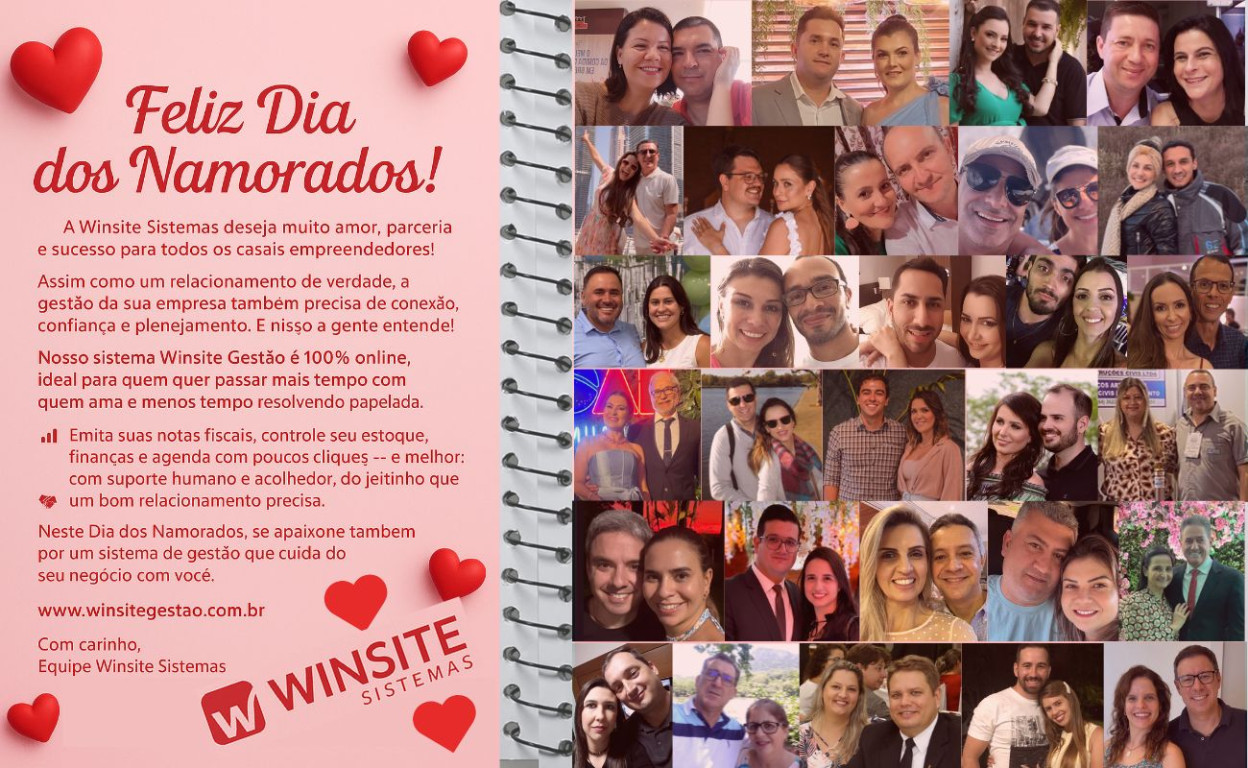 Capa No Dia dos Namorados a Winsite Sistemas celebra o amor e a parceria dentro e fora dos negócios!