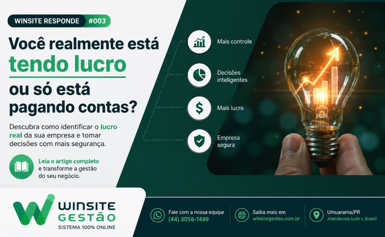 Imagem Você realmente está tendo lucro ou só está pagando contas?
